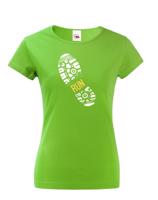 Dámské tričko - Stopa běžkyně