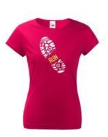 Dámské tričko - Stopa běžkyně