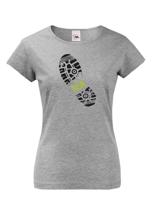 Dámské tričko - Stopa běžkyně