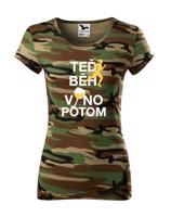 Dámské tričko - Teď beh víno potom