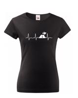 Dámské tričko Tep cestovatele - skvělý dárek pro turisty