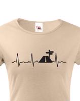 Dámské tričko Tep cestovatele - skvělý dárek pro turisty