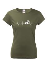 Dámské tričko Tep cestovatele - skvělý dárek pro turisty