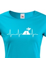 Dámské tričko Tep cestovatele - skvělý dárek pro turisty