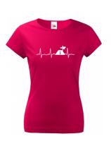 Dámské tričko Tep cestovatele - skvělý dárek pro turisty