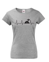 Dámské tričko Tep cestovatele - skvělý dárek pro turisty