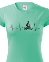 Dámské tričko Tep cyklisty, ukažte všem kam vás vaše srdce táhne