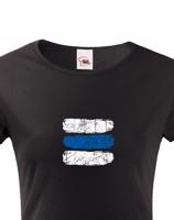 Dámské tričko Turistická značka - modrá - ideální turistické tričko