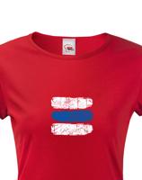 Dámské tričko Turistická značka - modrá - ideální turistické tričko