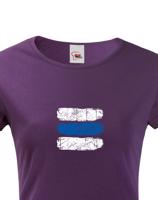 Dámské tričko Turistická značka - modrá - ideální turistické tričko