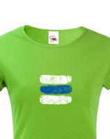 Dámské tričko Turistická značka - modrá - ideální turistické tričko