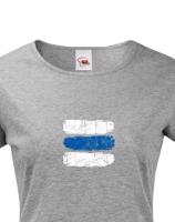 Dámské tričko Turistická značka - modrá - ideální turistické tričko