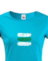 Dámské tričko Turistická značka - zelená - ideální turistické tričko