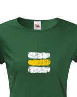 Dámské tričko Turistická značka - žlutá - ideální turistické tričko