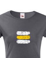 Dámské tričko Turistická značka - žlutá - ideální turistické tričko