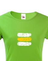 Dámské tričko Turistická značka - žlutá - ideální turistické tričko