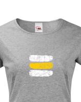 Dámské tričko Turistická značka - žlutá - ideální turistické tričko