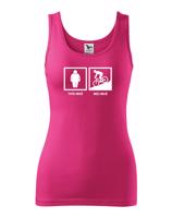 Dámské tričko Tvůj muž - můj muž - ukažte všem jakého cyklistku máte doma