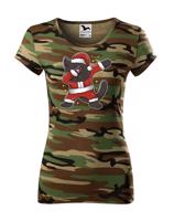 Dámské tričko Vánoční kočka - skvělé vánoční tričko