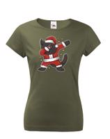 Dámské tričko Vánoční kočka - skvělé vánoční tričko