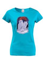 Dámské tričko Vlčí rodina - tričko pro milovníky zvířat