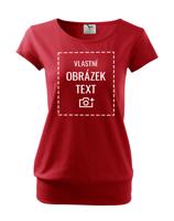 Dámské tričko volnějšího střihu s vlastním potiskem