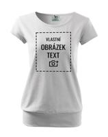 Dámské tričko volnějšího střihu s vlastním potiskem