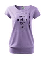 Dámské tričko volnějšího střihu s vlastním potiskem