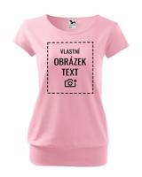 Dámské tričko volnějšího střihu s vlastním potiskem