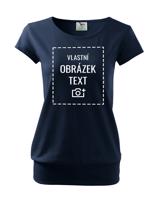 Dámské tričko volnějšího střihu s vlastním potiskem