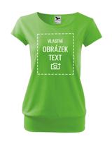 Dámské tričko volnějšího střihu s vlastním potiskem
