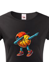 Dámské triko Basketbalový míč dab dance - vtipné basketbalové tričko