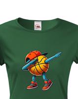 Dámské triko Basketbalový míč dab dance - vtipné basketbalové tričko