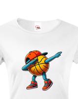 Dámské triko Basketbalový míč dab dance - vtipné basketbalové tričko