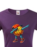 Dámské triko Basketbalový míč dab dance - vtipné basketbalové tričko