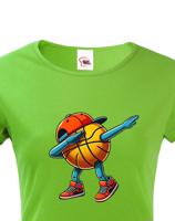 Dámské triko Basketbalový míč dab dance - vtipné basketbalové tričko