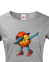 Dámské triko Basketbalový míč dab dance - vtipné basketbalové tričko