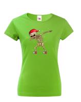 Dámské triko Kostlivec dab dance - vtipné vánoční triko
