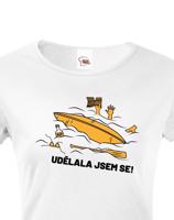 Dámské triko na vodu Udělala jsem se - dotisk jména nebo týmu