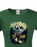 Dámské triko s citátem I cesta může být cíl