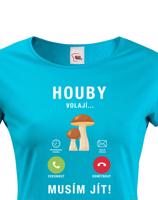Dámské triko s potiskem Houby volají - triko pro houbařky