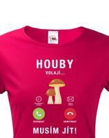 Dámské triko s potiskem Houby volají - triko pro houbařky