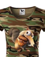 Dámské triko s veverkou Scrat z Doby ledové - dárek na narozeniny