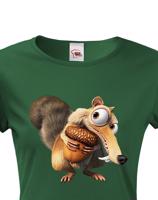 Dámské triko s veverkou Scrat z Doby ledové - dárek na narozeniny