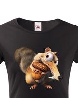 Dámské triko s veverkou Scrat z Doby ledové - dárek na narozeniny