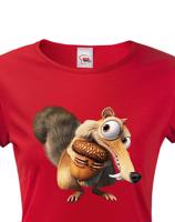 Dámské triko s veverkou Scrat z Doby ledové - dárek na narozeniny