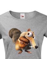Dámské triko s veverkou Scrat z Doby ledové - dárek na narozeniny