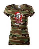 Dámské triko Santa Claus dab dance - vtipné vánoční triko