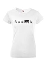 Dámské triko Tep motorkářky - ideální dárek k narozeninám nebo jen tak pro radost