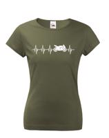 Dámské triko Tep motorkářky - ideální dárek k narozeninám nebo jen tak pro radost